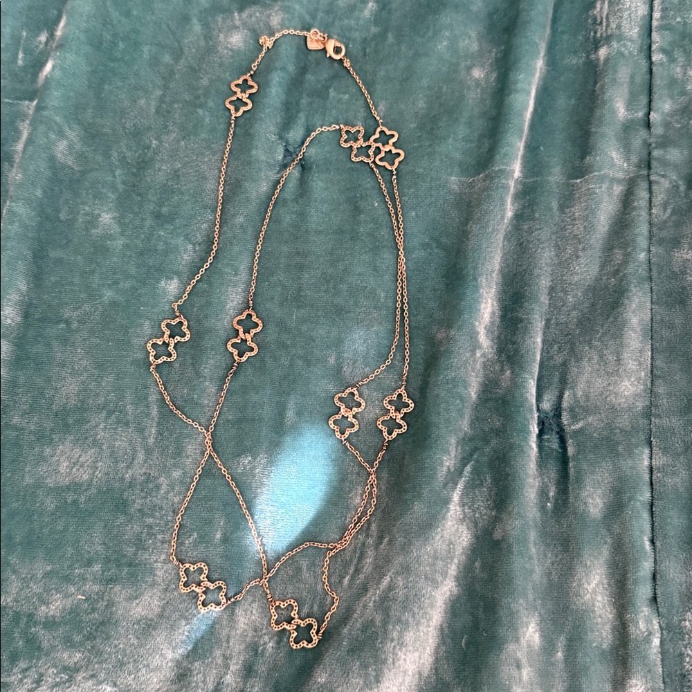 Stella and Dot long gold necklace